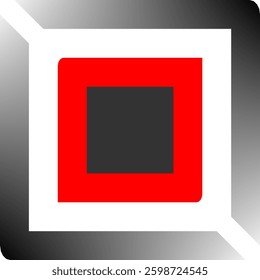 Stop button which can also be used for logos, icons, both commercial and public, in web or mobile application designs which have red and black colors