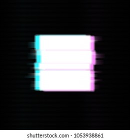 Stop buttons in glitch style. Abstract minimal template design for branding. Modern background cover posters, banners, flyers, placards. 