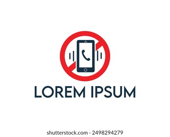 Stop Call Logo Design, No phone allowed this point Icon Design