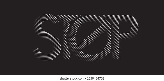 Parar la línea caligráfica Arte Texto Compra de afiche ilustración vectorial Diseño.