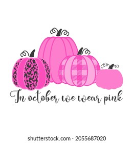 Stop cancer. Fight cancer. Motivation lettering. Pink ribbon illustration vector