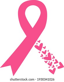 Stop Cancer Fight Cancer Pink Ribbon Stock Vector (Royalty Free ...