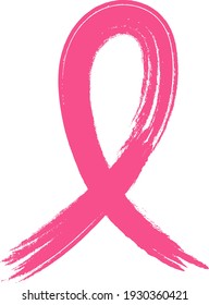 Stop cancer. Fight cancer. Pink ribbon illustration vector