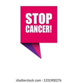 stop cancer! sign, emblem, label, badge,sticker. stop cancer!  paper origami speech bubble. stop cancer! tag. stop cancer! banner. Designed for your web site design, logo, app, UI - Vektor - Vektor