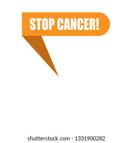 stop cancer! sign, emblem, label, badge,sticker. stop cancer!  paper origami speech bubble. stop cancer! tag. stop cancer! banner. Designed for your web site design, logo, app, UI - Vektor - Vektor