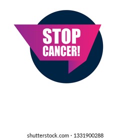stop cancer! sign, emblem, label, badge,sticker. stop cancer!  paper origami speech bubble. stop cancer! tag. stop cancer! banner. Designed for your web site design, logo, app, UI - Vektor - Vektor
