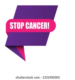 stop cancer! sign, emblem, label, badge,sticker. stop cancer!  paper origami speech bubble. stop cancer! tag. stop cancer! banner. Designed for your web site design, logo, app, UI - Vektor - Vektor