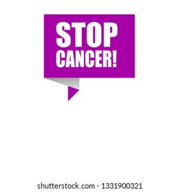 stop cancer! sign, emblem, label, badge,sticker. stop cancer!  paper origami speech bubble. stop cancer! tag. stop cancer! banner. Designed for your web site design, logo, app, UI - Vektor - Vektor