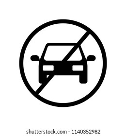 Stop Car icon vector icon. Simple element illustration. Stop Car symbol design. Can be used for web and mobile.