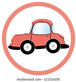 stop car sign, vector