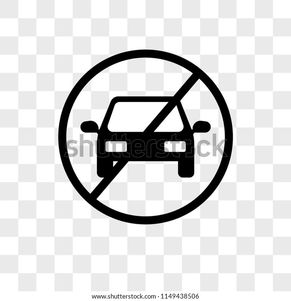 Stop Car vector icon on transparent background, Stop\
Car icon