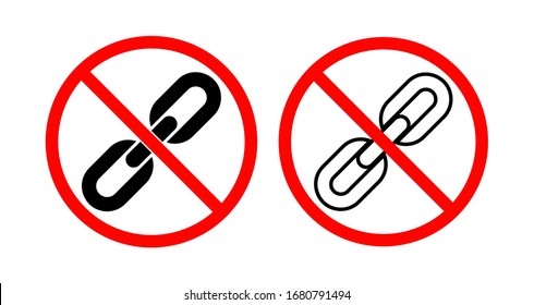 Stop The Chain Sign For Corona Virus Spreading With Social Distancing and Quarantine Vector Illustration