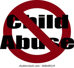 Stop Child Abuse - Vector