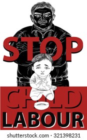 stop child labour and child begging by stop giving money to kid,Begging Mafia poster