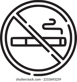 Stop cigarette sign vector icon, stop tobacco, EPS