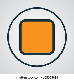 Stop Colorful Outline Symbol. Premium Quality Isolated Pause Element In Trendy Style.
