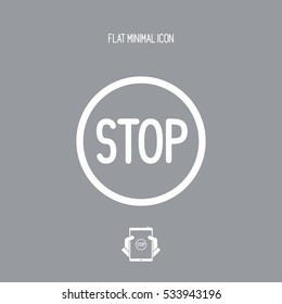 Stop concept - Vector web icon
