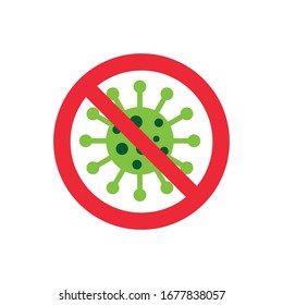 stop corona symbol design vector template