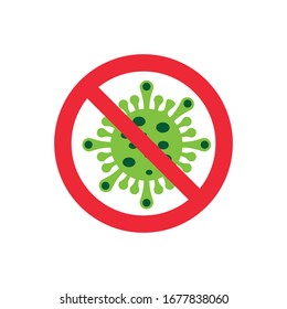 stop corona symbol design vector template