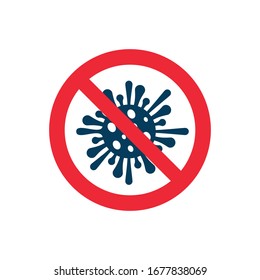 stop corona symbol design vector template