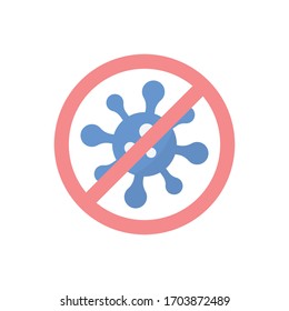 Stop Corona vector flat illustration. 