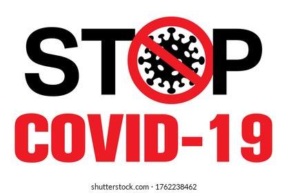 Stop corona virus covid -19 sign. Make people aware. 