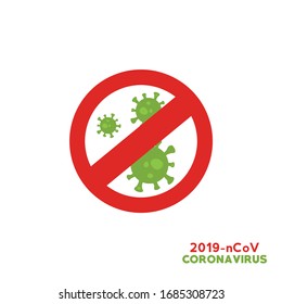 STOP Corona Virus, Covid-19 Bloqueo mundial pandémico para vectores de ilustraciones de cuarentena