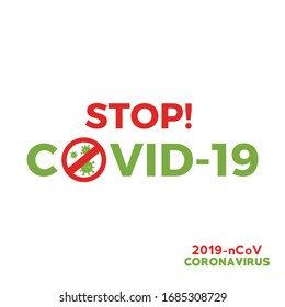 STOP Corona Virus, COVID-19 LOCKDOWN, Coronavirus Lockdown for quarantine Illustration Vector