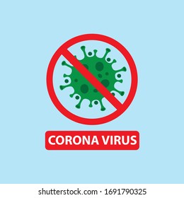 stop corona virus covid-19 sign icon illustration