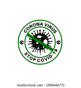 Stopp Corona Virus covid-19 Vektorgrafik Design.