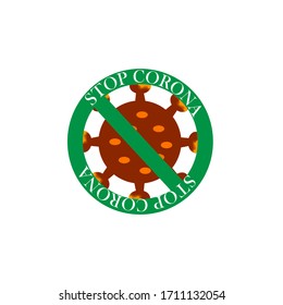 Stop corona virus disease 2019 icon
