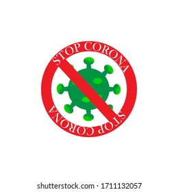 Stop corona virus disease 2019 icon
