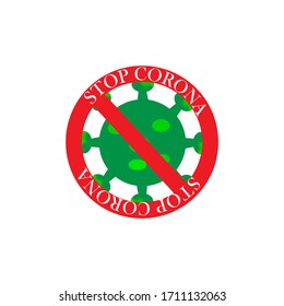 Stop corona virus disease 2019 icon
