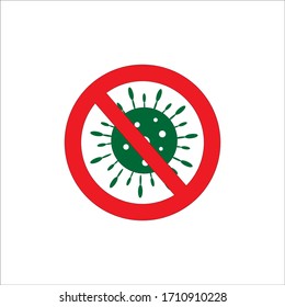 Icono del símbolo del vector de la enfermedad del virus de la corona 2019
