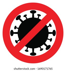stop corona virus icon vector illustration