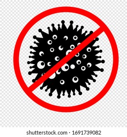 stop corona virus, icon vector