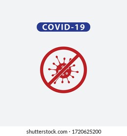 Stop corona virus icon vector illustration