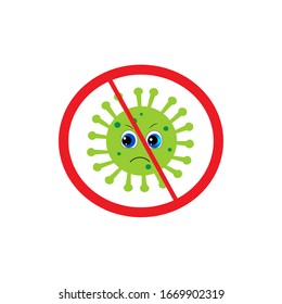 stop corona virus illustration vector