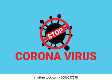 Stop Corona Virus Logo Design Template