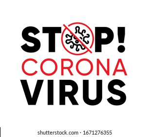 Stop Corona Virus Logo. Prevention method for infographic. infection.