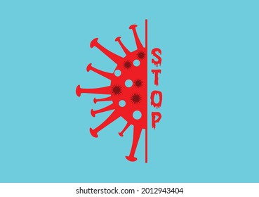 Stop corona virus Logo and T shirt Design Template