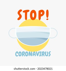Stop the corona virus with a medical mask