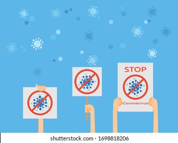 Stop corona virus pandemic. Illustration about stop virus