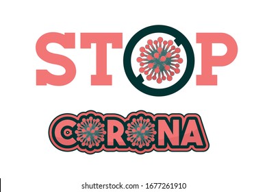 Stop corona virus and protect your family icon vector