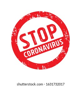 Stop Corona Virus Sign Illustration, 2019-nCoV Tag Label Design Template Vector