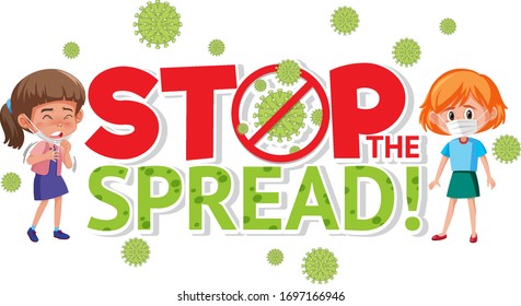 Stop Corona virus sign illustration
