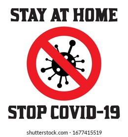 Stop corona virus sign. Isolation sign. Quarantine covid-19 signage