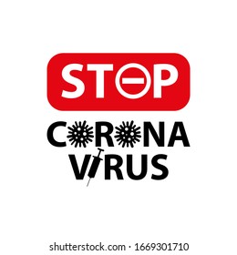 stop corona virus sign vector