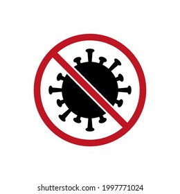 stop corona virus symbol. vector