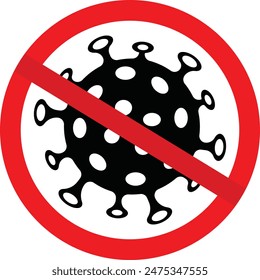 Stop Corona virus symbol vector illustration